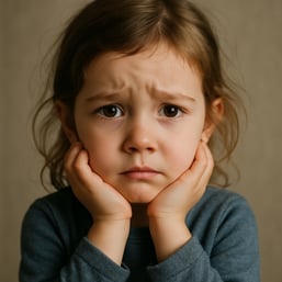 a worried young child