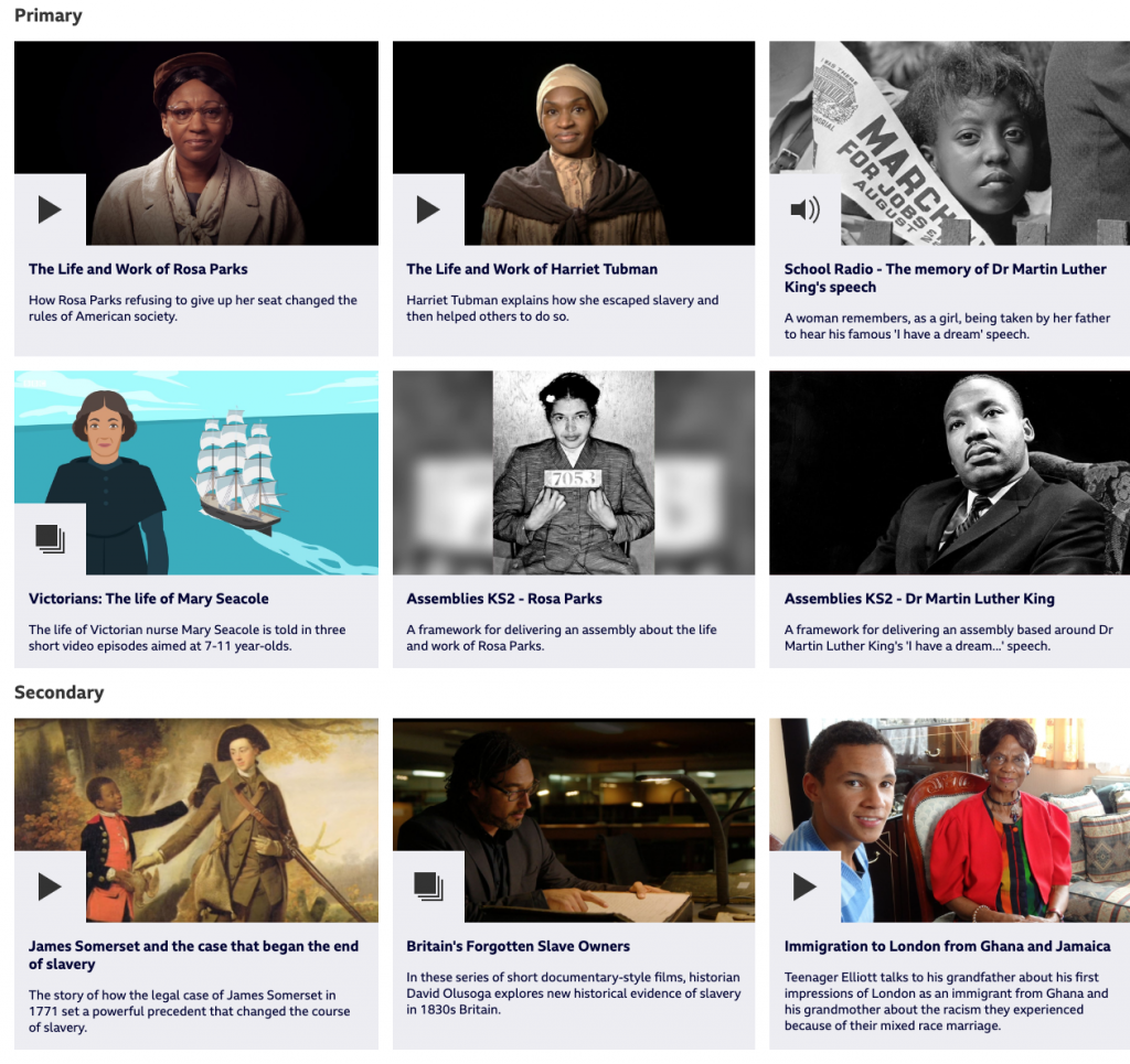 bbc teach black history