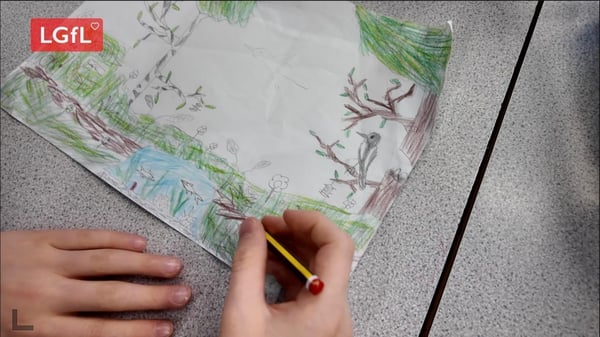 Example of pupil sketched idea for digital creation